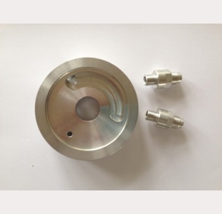 Oil Cooler take of plate with 2 fittings