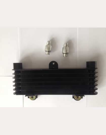 Oil cooler with 2 fittings