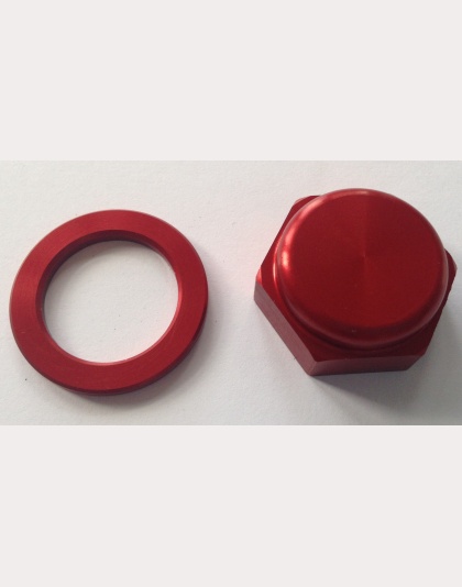 Top steering stem nut and washer - Choice of colours 